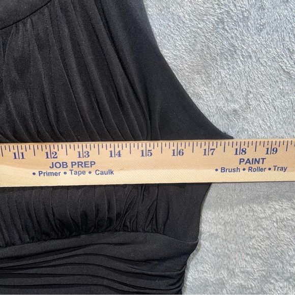 Melrose Social Black Silver Handkerchief Cocktail Party Dress Size 18 - Picture 11 of 13